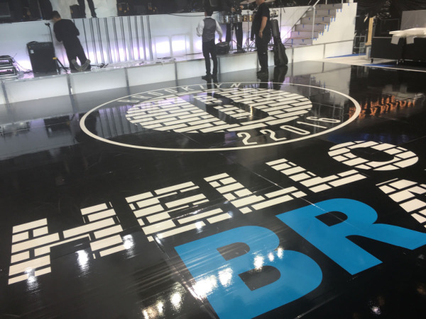 Custom branded floor graphics for special event